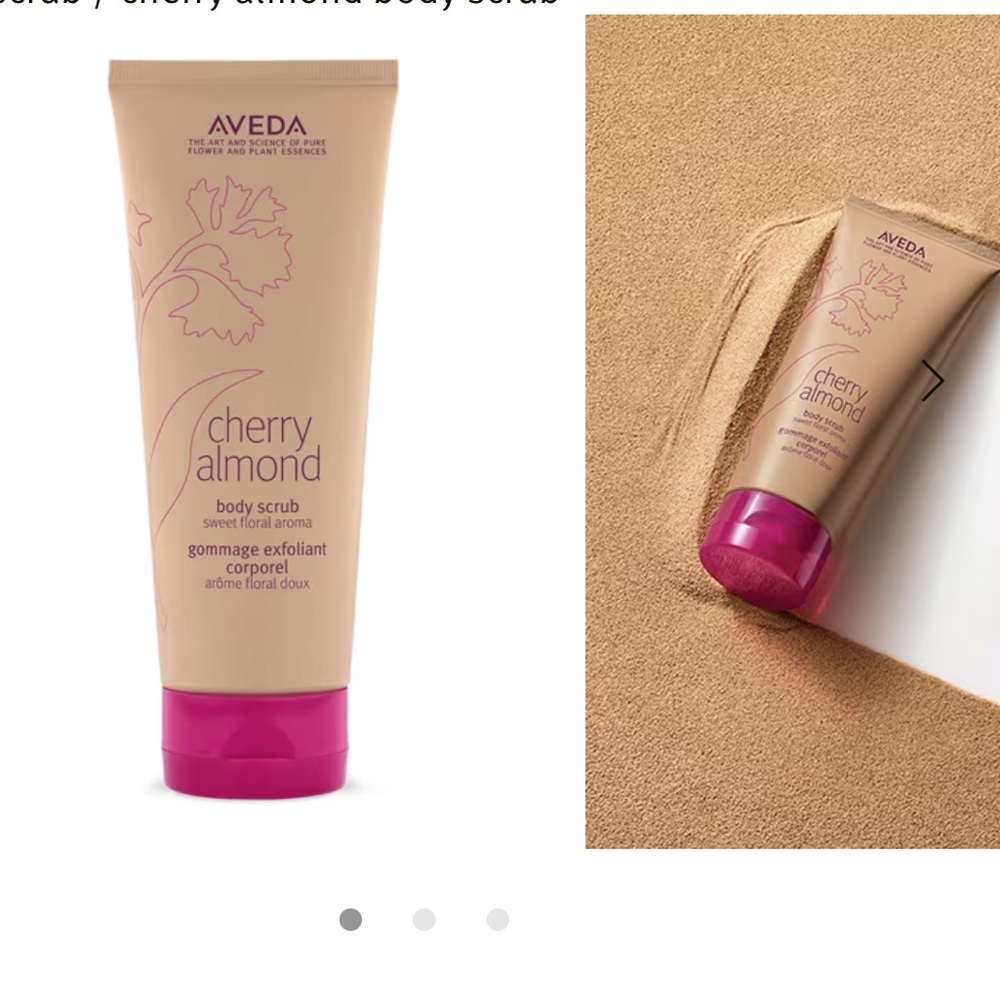 New AVEDA cherry almond body scrub 200ml/6.7oz